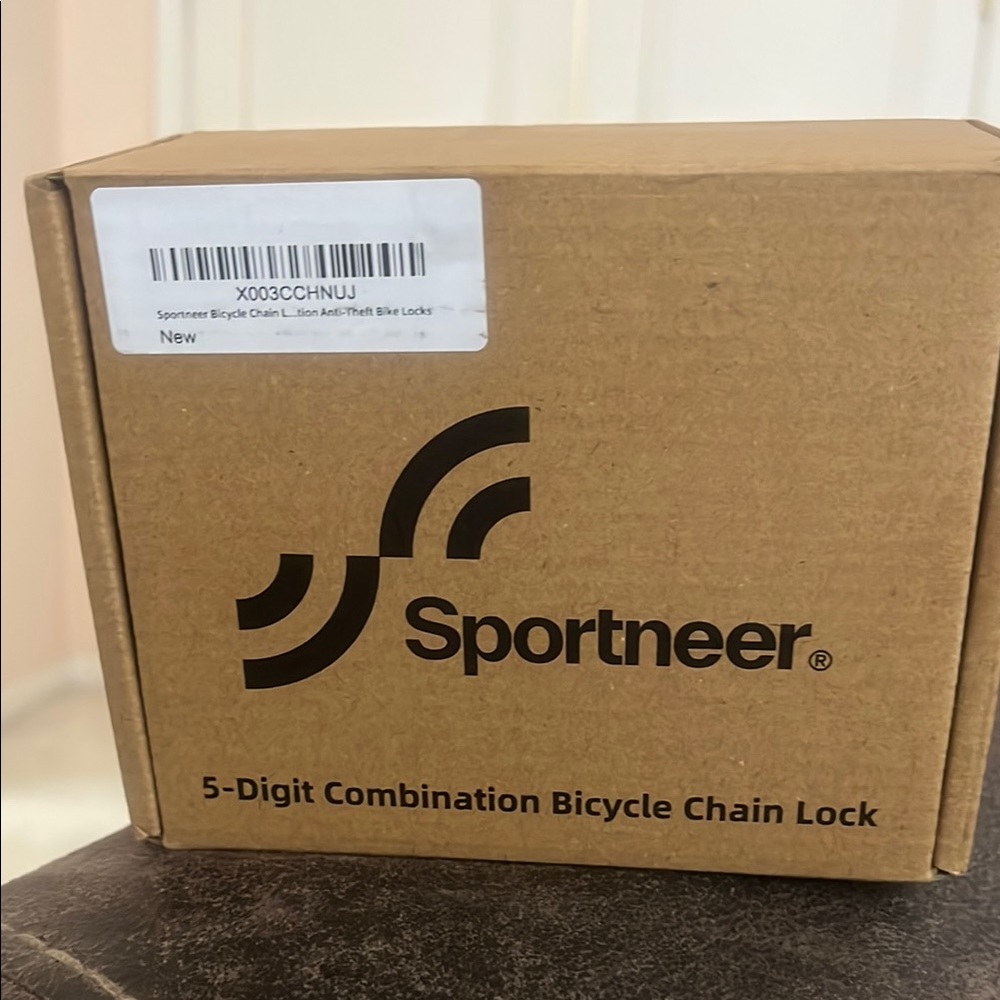 5-Digit Combination Bicycle Chain Lock - Black